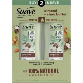 Suave Professionals Almond and Shea Butter Moisturizing Shampoo and Conditioner;  28 oz;  2 Pack