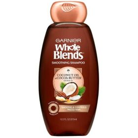 Garnier Whole Blends Smoothing Shampoo;  Coconut Oil and Cocoa Butter;  12.5 fl oz