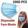 1000 Pcs Disposable Face Mask Non Medical Surgical 3-Ply Earloop Mouth Cover USA