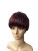 Women's wigs short straight black and red mixed color mechanism chemical fiber head covering African wigs