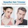 Ear and Nose Hair Trimmer for men and women-2020;  Professional nose hair trimmer with Stainless Steel Blad & IPX7 Waterproof System;  Facial Eyebrow