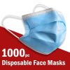 1000 Pcs Disposable Face Mask Non Medical Surgical 3-Ply Earloop Mouth Cover USA