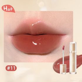 Iced Tea Mirror Lip Glaze Mirror Water Gloss Lip Gloss Glass Jelly Lip Brown Lipstick (Option: 11style)