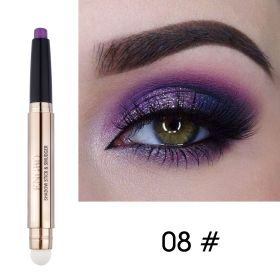 Double Headed Monochrome Eye Shadow Pen Pearlescent Sleeping Silkworm (Option: 8 Style)