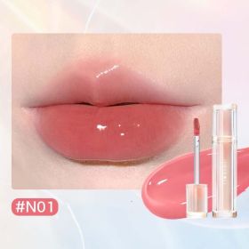 Iced Tea Mirror Lip Glaze Mirror Water Gloss Lip Gloss Glass Jelly Lip Brown Lipstick (Option: 6style)