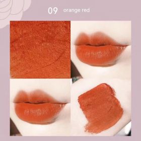 Matte Finish Long Lasting No Stain On Cup Discoloration Resistant Lipstick Lip Liner (Option: 09 Orange Red)