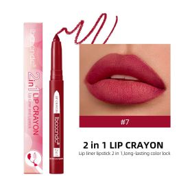 Two-in-one Lip Liner Long Lasting Waterproof Matte (Option: 1G-7 Style)