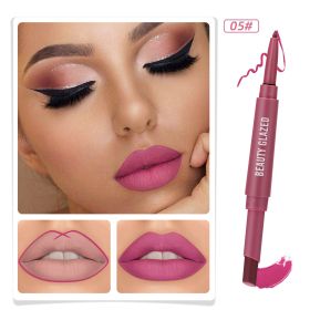 Double-headed Matte No Stain On Cup Lipstick Lip Liner (Option: 2ML-05 Style)