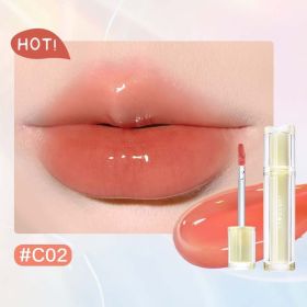 Iced Tea Mirror Lip Glaze Mirror Water Gloss Lip Gloss Glass Jelly Lip Brown Lipstick (Option: 7style)