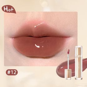 Iced Tea Mirror Lip Glaze Mirror Water Gloss Lip Gloss Glass Jelly Lip Brown Lipstick (Option: 12style)