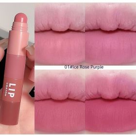 Crayon Lipstick Lip Gloss Matte Velvet Multicolor (Option: 01 Ice Rose Purple)