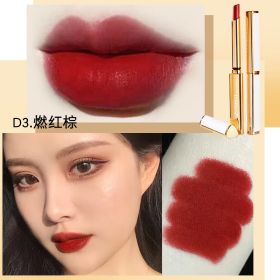 Thin Tube Lipstick Velvet Matte Lambskin Does Not Fade (Option: D3 Burning Red Brown)