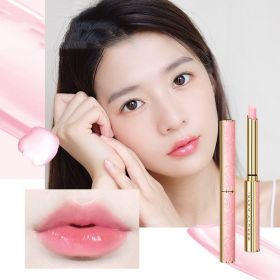 Small Nude Powder Warming Lipstick Warming (Option: Pink peach)