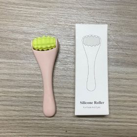 New Portable Eye Silicone Roller Eye Cream Massage (Option: Pink handle-Yellow)