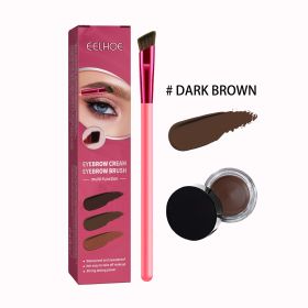 Portable Multi-function Eyebrow Brush Set (Option: Dark brown)