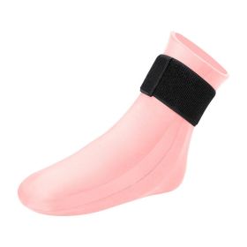 Cold And Hot Compress Protective Gear Solid Gel Cooling Socks Ice Pack Socks Feet Foot Sock (Color: PINK)