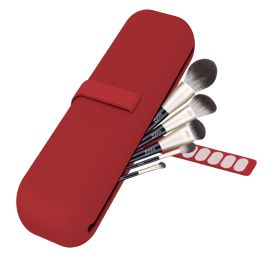 Portable Multifunctional Makeup Kit Travel Makeup Brush Bag (Color: Red)