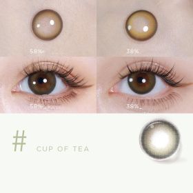 Daily Color Contact Lenses 38 Moisture Content (Option: Sweet Tea Green-375Degree)