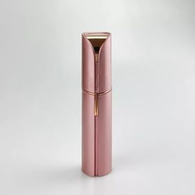 Lipstick Shaver Mini Portable Electric Eyebrow Trimmer Ladies Epilator Armpit Rechargeable Hair Remover Shaving Knife Mini Shaver (Color: rose gold)