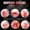 3 in 1 Male Masturbators Adult Sex Toys with Realistic Textured Mouth Vagina and Tight Anus, Men's Pocket Pussy Blowjob Stroker Anal Play Sex Toys for