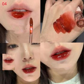 Bubble Lip Glaze Mirror Water Light Glass Lip Glaze Female (Option: 04Scarlet Ladybird)