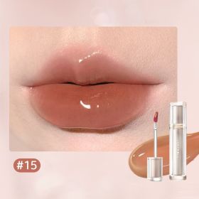 Iced Tea Mirror Lip Glaze Mirror Water Gloss Lip Gloss Glass Jelly Lip Brown Lipstick (Option: 15style)