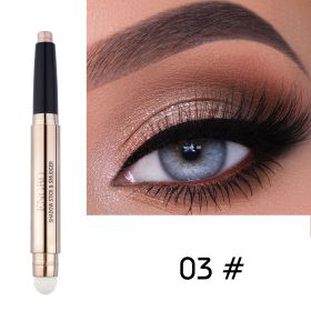 Double Headed Monochrome Eye Shadow Pen Pearlescent Sleeping Silkworm (Option: 3 Style)