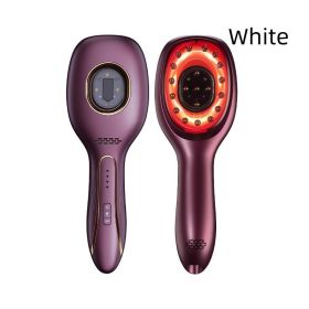 Red And Blue Hair Growth Hair Nourishing Hair Hair Prevention Hair Loss Into Care Comb (Option: White-usb)