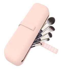 Portable Multifunctional Makeup Kit Travel Makeup Brush Bag (Color: PINK)