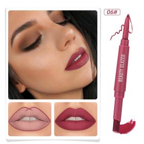 Double-headed Matte No Stain On Cup Lipstick Lip Liner (Option: 2ML-06 Style)