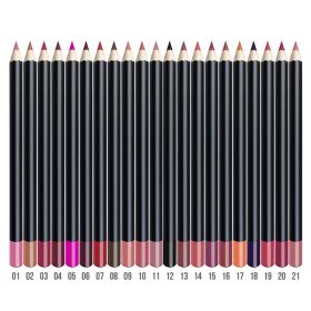 Lip Liner 3 In 1 Multifunctional Eyeliner Eyebrow Line 21 Color Wood (Option: 10Indiared)