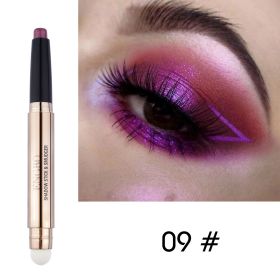 Double Headed Monochrome Eye Shadow Pen Pearlescent Sleeping Silkworm (Option: 9 Style)