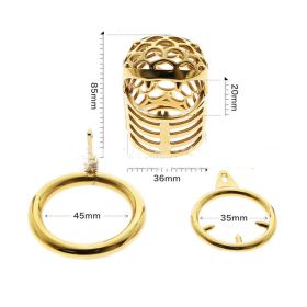 Men's Non-slip Barbed Ring (Option: golden-45mm)